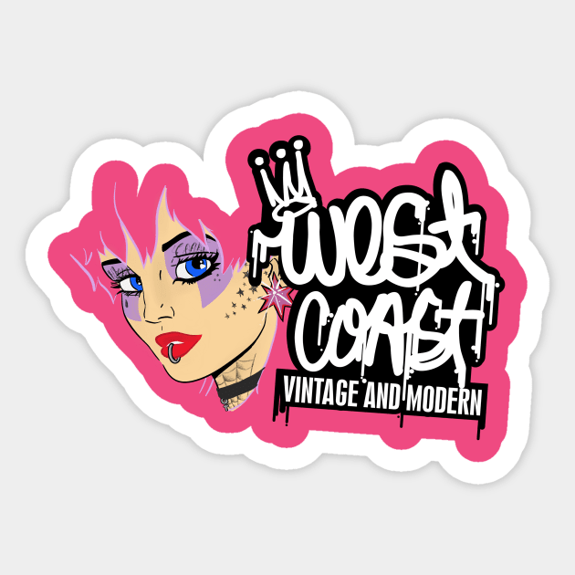 Tattooed JEM Sticker by West Coast Vintage & Modern